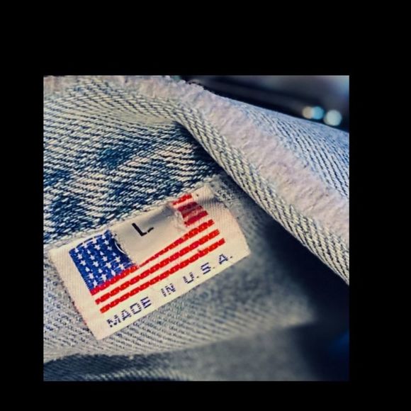 Denim Vest | Made in USA | Eagle embroidery on back | distressed | vintage | - Picture 6 of 8